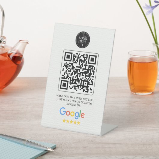 サロン&マツエクスタジオ向けGoogleレビューQRコードサイン 台座サイン (インサイチュ)