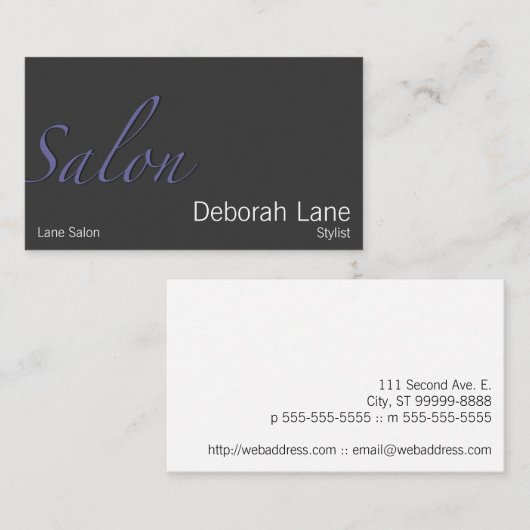 サロン 名刺 (正面/裏面)