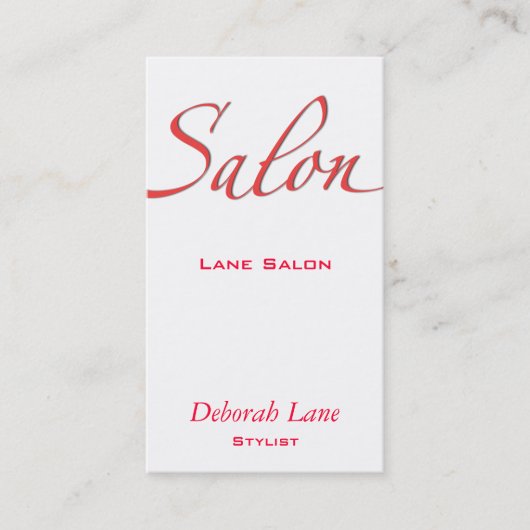 サロン 名刺 (正面)
