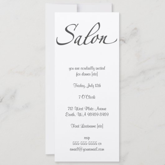 サロン 招待状 (正面)