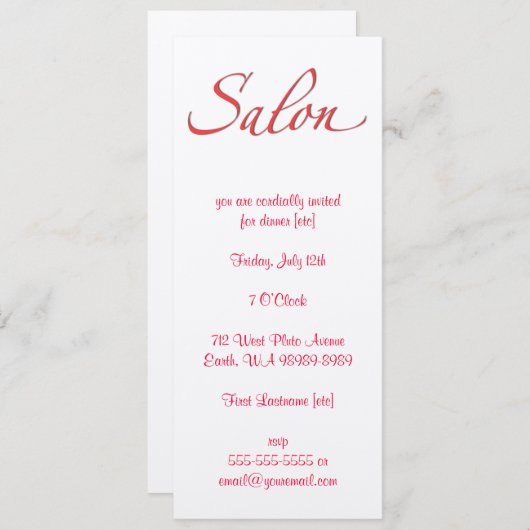 サロン 招待状 (正面/裏面)