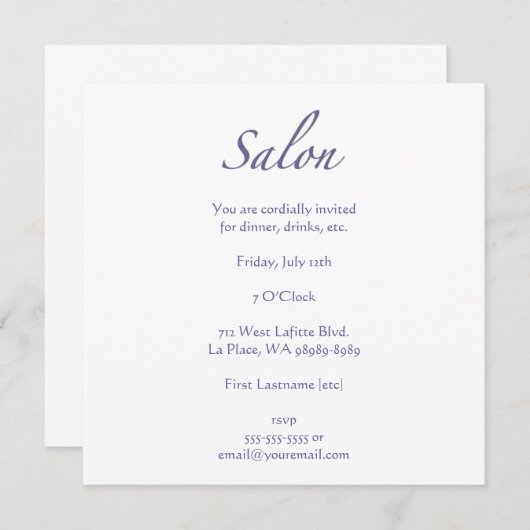 サロン 招待状 (正面/裏面)