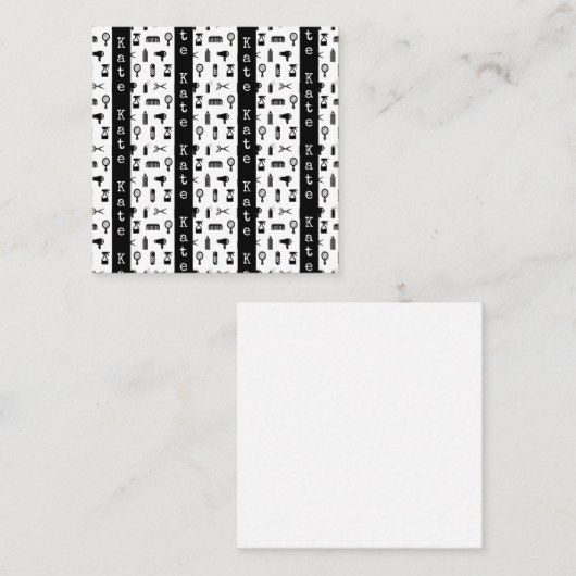 サロン&理容師ヘアドレッサーパターン名前をカスタムする コーリングカード (正面/裏面)