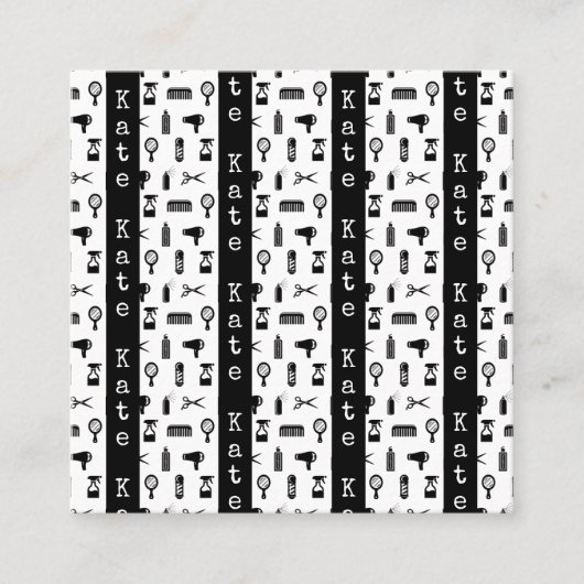 サロン&理容師ヘアドレッサーパターン名前をカスタムする コーリングカード (正面)