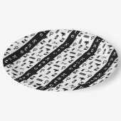 サロン&理容師ヘアドレッサーパターン名前をカスタムする ペーパープレート (アングル)