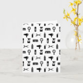 サロン&理容師美容師パタカスタムーン色 カード (黄色い花)