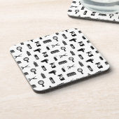 サロン&理容師美容師パタカスタムーン色 コースター (左側)