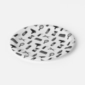 サロン&理容師美容師パタカスタムーン色 ペーパープレート (アングル)