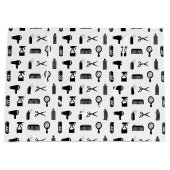 サロン&理容師美容師パタカスタムーン色 ラージペーパーバッグ (正面)