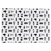 サロン&理容師美容師パタカスタムーン色 ラージペーパーバッグ (裏面)