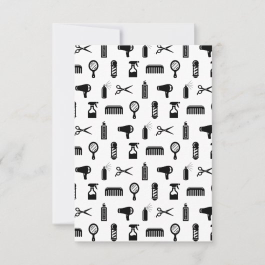 サロン&理容師美容師パタカスタムーンBGカラー サンキューカード (正面)