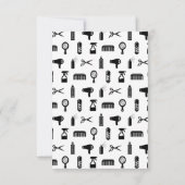 サロン&理容師美容師パタカスタムーンBGカラー サンキューカード (裏面)