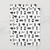 サロン&理容師美容師パタカスタムーンBGカラー サンキューカード (正面/裏面)