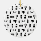 サロン&理容師美容師パタカスタムーンBGカラー セラミックオーナメント (裏面)