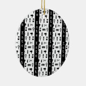 サロン&理容師美容師パターン名前をカスタムする セラミックオーナメント (右)