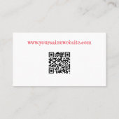 サロン、美容師、美容師名刺 名刺 (裏面)