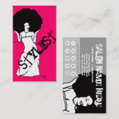 サロン(50%オフ)に沿って文字列を送信 ロイヤリティカード (正面/裏面)