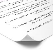 サロンCovid Health Safety Poster Mermaidグリッター ポスター (角)