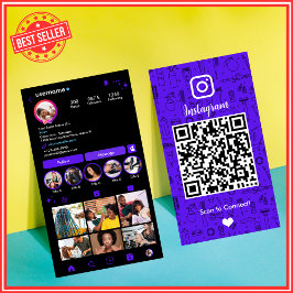サロンInstagram Violet | ソーシャルメディアQRコード 名刺