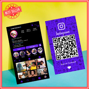 サロンInstagram Violet   ソーシャルメディアQRコード 名刺