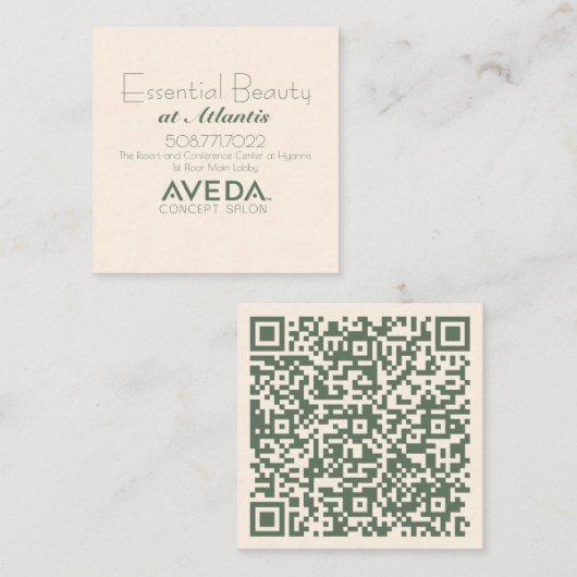 サロンQRコード名刺 スクエア名刺 (正面/裏面)