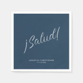 サロー!インディゴブルーミニマル任意の大事な行事カクテル スタンダードカクテルナプキン (正面)