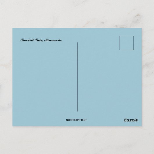 サワビル湖ミネソタの景色 ポストカード (裏面)