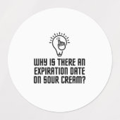 サワークリームの賞味期限 ラベル (デザイン1)