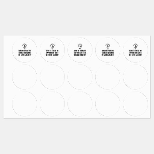 サワークリームの賞味期限 ラベル (シート)