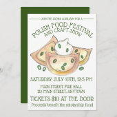 サワークリームポーランドフード付きピエロフェスティバル 招待状 (正面/裏面)