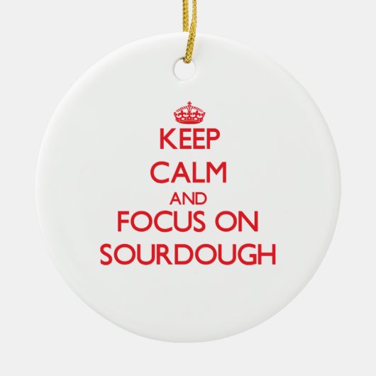 サワードウの平静そして焦点を保って下さい セラミックオーナメント (正面)