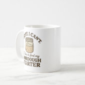 サワードウ・パン職人ジョーク 面白Tシャツ 自家製酵母を育て中 コーヒーマグカップ (正面左)