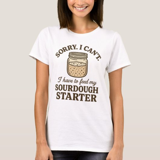 サワードウ・ベーカリー面白グッズ 元気なイーストを育て中 Tシャツ (正面)