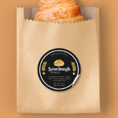 サワードパン具材ブラックミニマリスト ラウンドシール