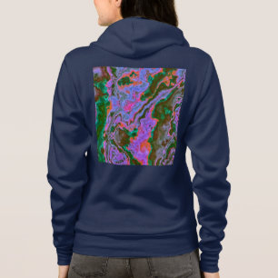 サワーマーブルフード付きスウェットシャツ パーカ