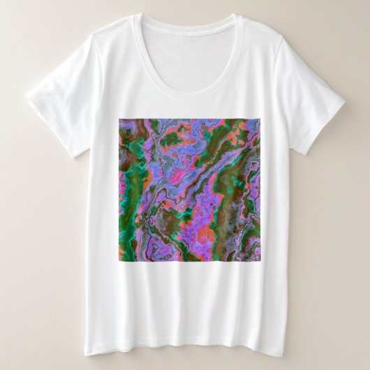 サワーマーブル プラスサイズTシャツ (デザイン正面)