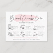 サワー生地パン粉ガ気にイドピンクウォーター色 名刺 (正面)