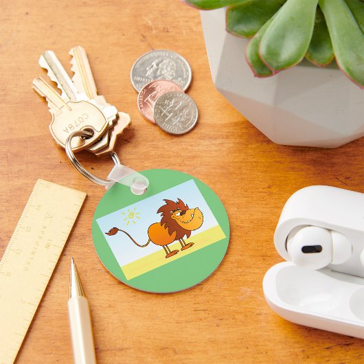 サンおもしろいサファリの動物の漫画のライオン キーホルダー