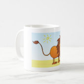 サンおもしろいサファリの動物の漫画のライオン コーヒーマグカップ (正面左)