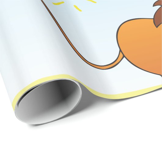 サンおもしろいサファリの動物の漫画のライオン ラッピングペーパー (ロールコーナー)