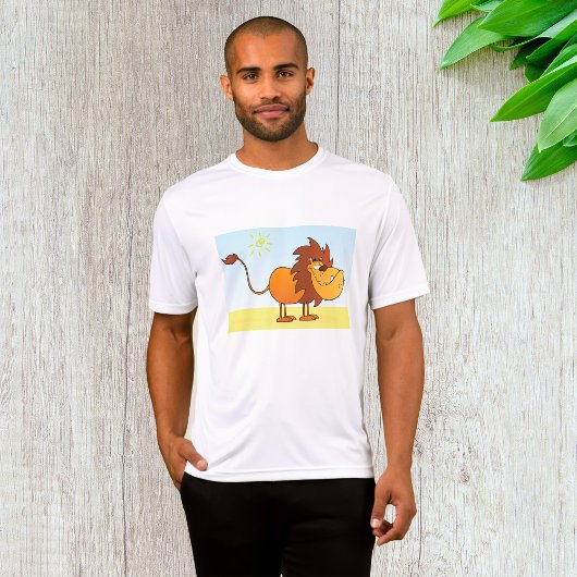 サンおもしろいサファリの動物の漫画のライオン Tシャツ
