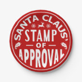 サンおもしろいタクロースのクリスマス承認スタンプパーティー ペーパープレート (正面)