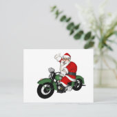 サンおもしろいタクロースオングリーンヴィンテージバイク シーズンポストカード (スタンド正面)