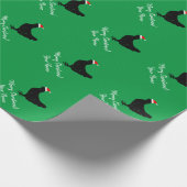 サンおもしろいタクロースチキンカスタムクリスマス  ラッピングペーパー (角)