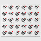 サンおもしろいタクロース口ひげカスタムクリスマス  ラッピングペーパー (フラット)