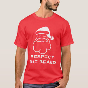 サンおもしろいタクロースTシャツ  あごひげを尊重 Tシャツ