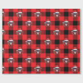 サンおもしろいタスカルバッファローチェックラッピング紙 ラッピングペーパー (フラット)