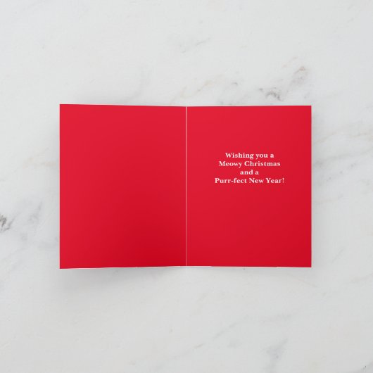 サンおもしろいタスーツの猫 シーズンカード (内部)