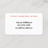 サンおもしろいタハワイアン 名刺 (裏面)