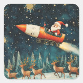 サンおもしろいタレトロクリスマスイブ スクエアシール (正面)